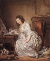 Le portrait de Broken Mirror Jean Baptiste Greuze